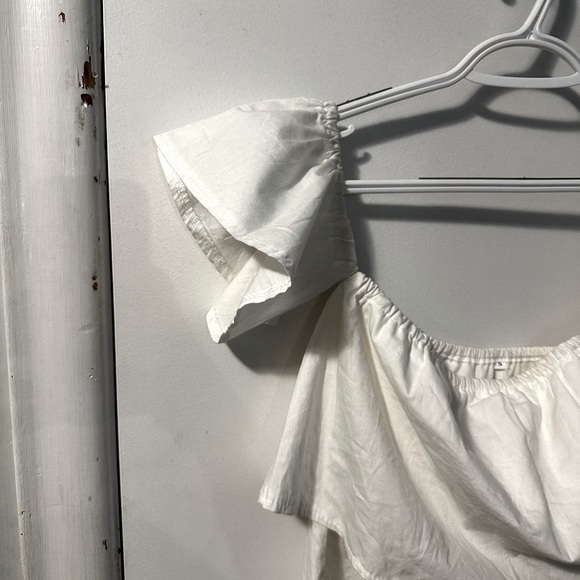 no brand- white off shoulder romper - Picture 2 of 6